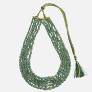 Green Quartz Necklace - Petal Beads 5 Layer - Love Rocks